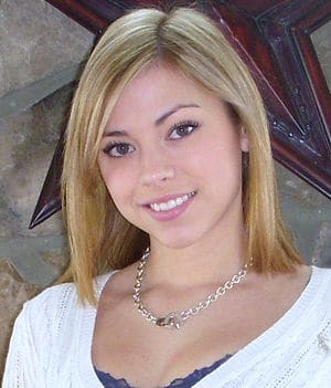 Portrait of girl with straight, blonde hair